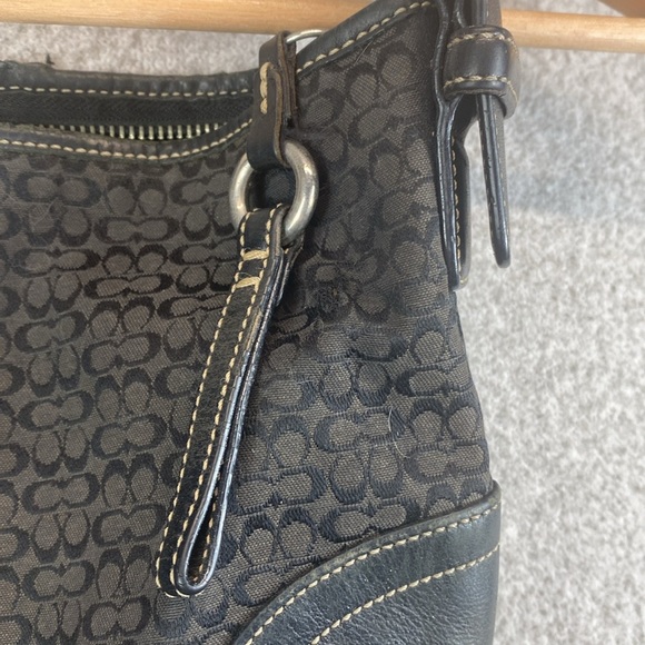 Vtg Coach Demi baguette fair condition monogram canvas Y2K mini bag logo 1460 - Picture 2 of 14